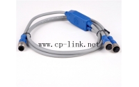 M12 one male to two female connector cable
