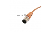 M12 8 pin male cable orange