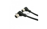 Vibration sensor cable m12 waterproof  3,4,5,8,12 pin available 90 degree angle