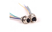 M12 8 pin female panel mount connector