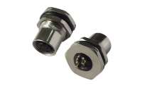 M12 A coding 4 pin female connector with ground