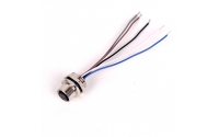 M12 A coding 5 pin rear panel mount female connector