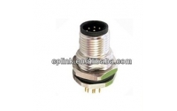 M12 front panel mount insert PCB male connector
