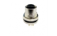 M12 front panel mount insert PCB female connector