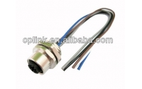 Waterproof rear panel pcb 5 pin m12 sensor connector ip67