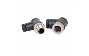 M12 A coding 5 pin male and female right angle assembly connector