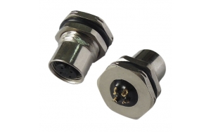M12 A coding 4 pin female connector with ground