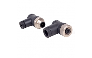M12 A coding 5 pin male and female right angle assembly connector
