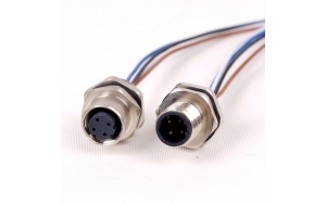 M12 D coding 4 pin male and female connector