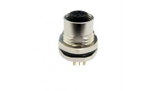 M12 front panel mount insert PCB female connector