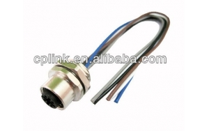 Waterproof rear panel pcb 5 pin m12 sensor connector ip67
