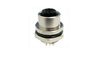  M12 rear panel mount insert PCB female connector