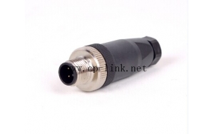 M12 A coding 3 pin male assembly connector